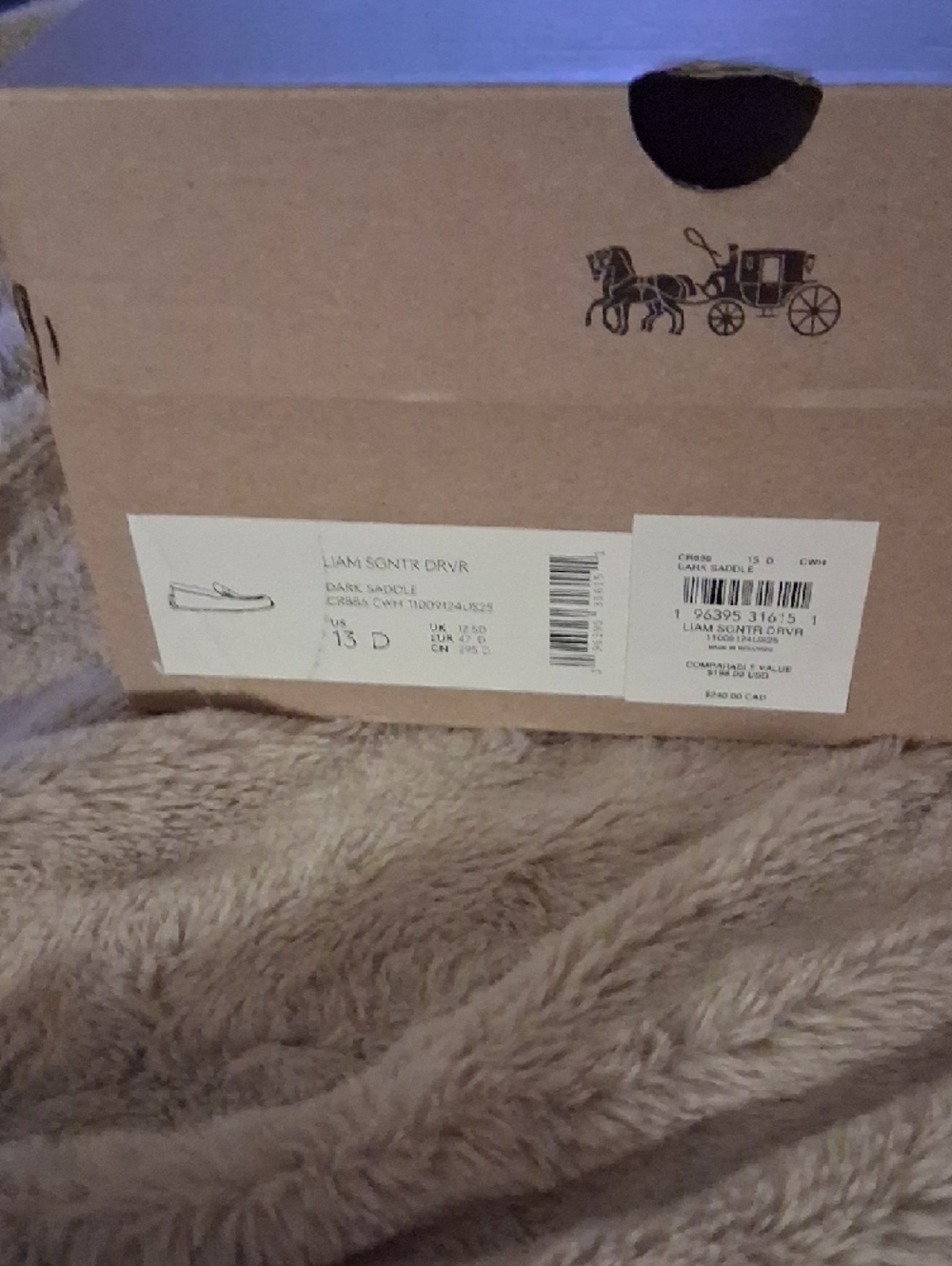 Coach Men’s Tan and Brown Signature Canvas Penny Loafers. Size 13 - Picture 3 of 3